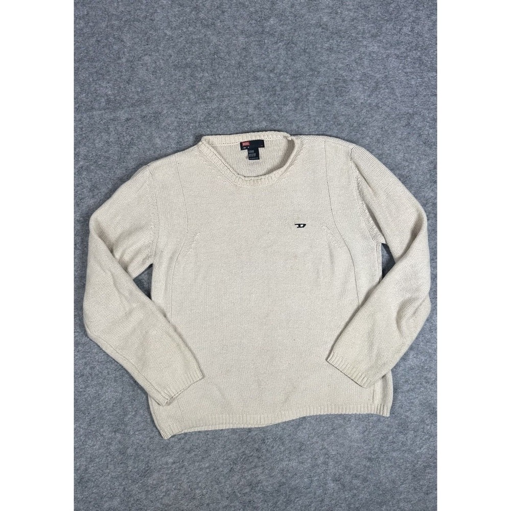 VTG Diesel Knit Sweater Cream Size M Made In Italy MENS